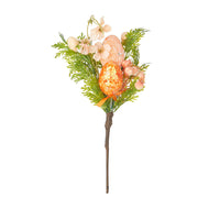 6 Pcs Artificial Easter Flower Stems with Egg Ornaments, Faux Silk Floral Stems Bulk