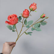 26.4 Inch Artificial Autumn Rose Stems Spray, 10 Pcs Realistic Fall Flowers for Thanksgiving Tabletop Wreath DIY Decor
