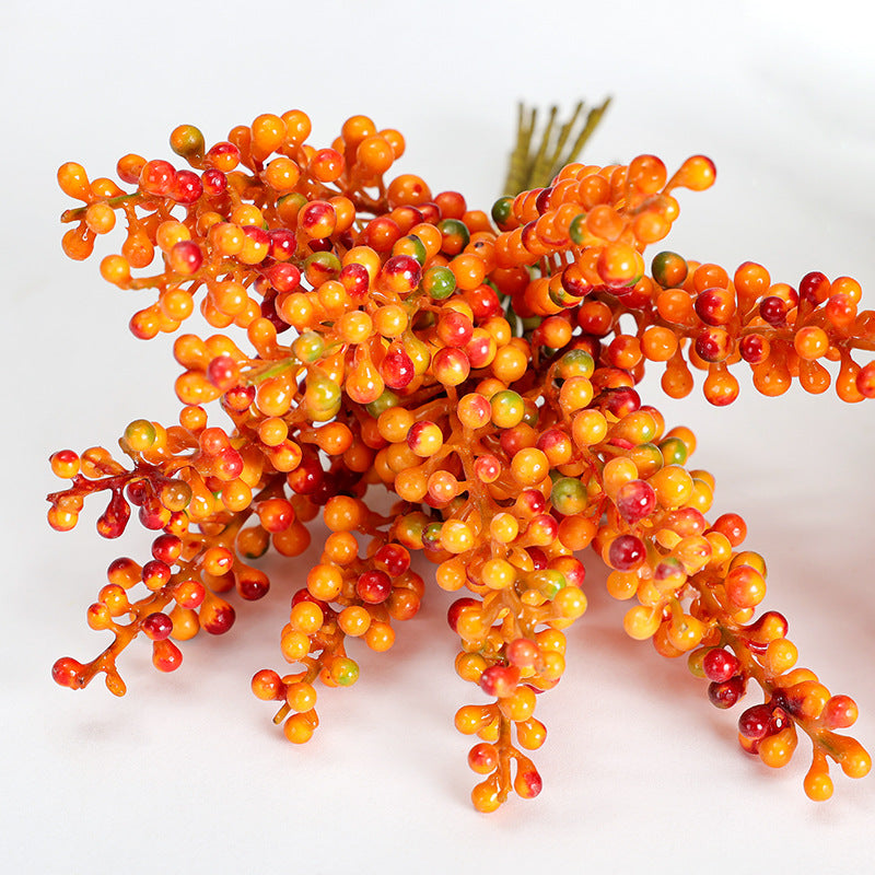 12 Inch 12 Pcs Gradient Orange Artificial Berries Autumn Decoration