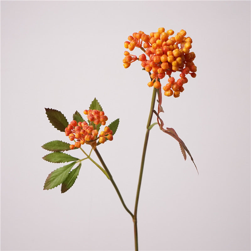 21 Inch Artificial Berry Stems, 10 Pcs, Autumn Winter Decor, Silk Material