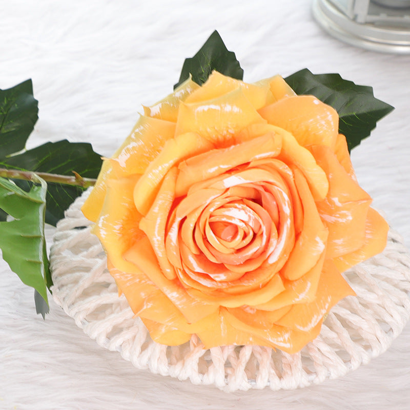 3 Pcs Vintage 1970s Style Silk Rose Stems Wedding Flower Arrangement