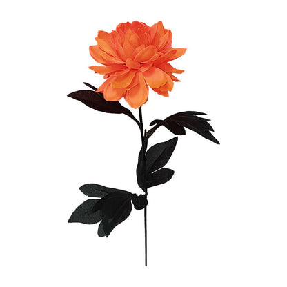 10 Pcs 15 Inch Artificial Dahlia Stems Halloween Flowers Bulk Wholesale