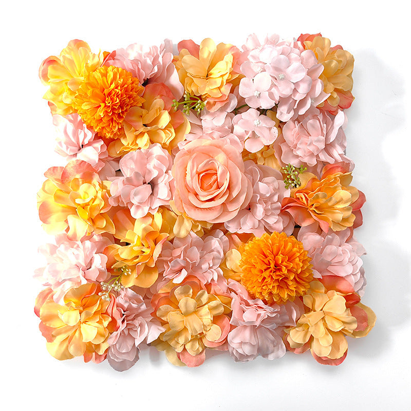 15 x 15 Inch 3D Silk Rose Flower Wall Panels Bulk Floral Decorative Panels