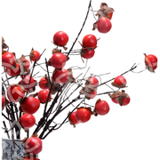 23 Inch Artificial Persimmon Stems Branches Bulk Quantity