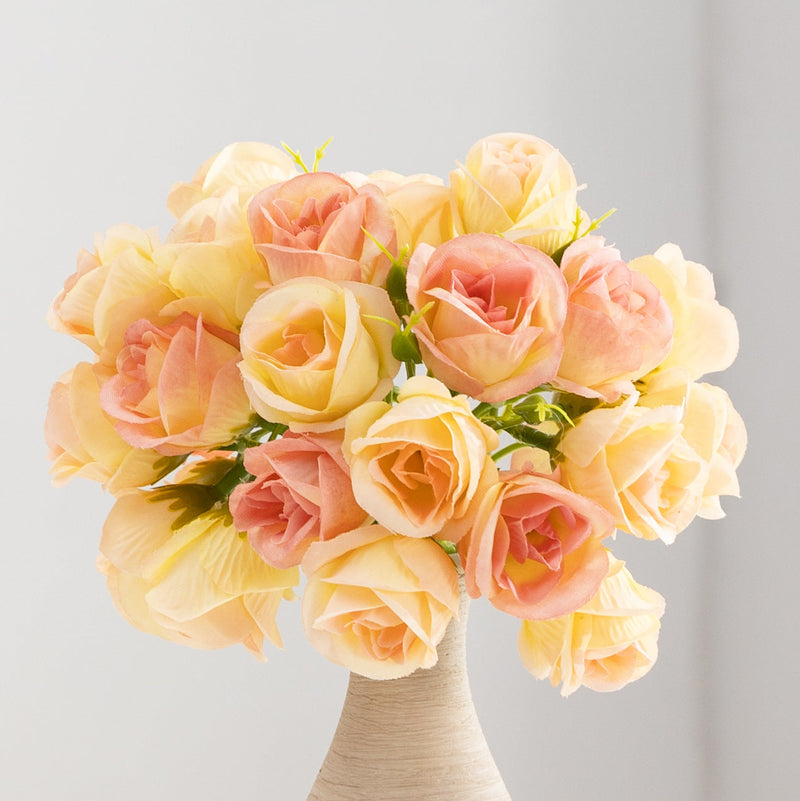 13 Inch Silk Artificial Rose Bouquet, 10 Stems, Bulk Wholesale Flowers