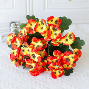 2 Pcs Artificial Pansy Bush Flowers UV Resistant for Outdoors, Bulk Wholesale