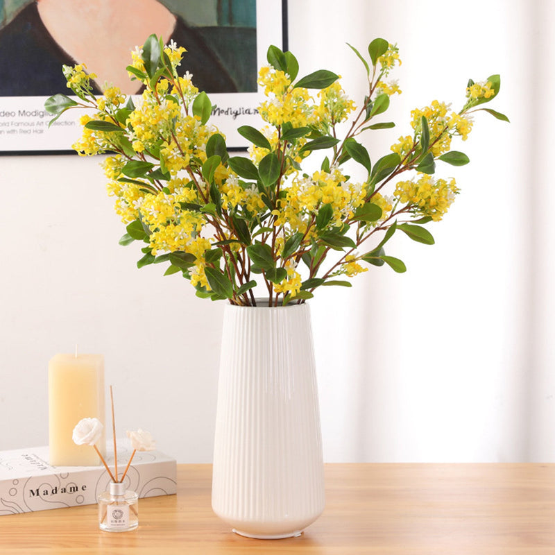 30 Inch Osmanthus Flower Branch Stem 1 Pc Artificial Silk Mayflower Spring Bloom