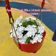 24 Stems Artificial Begonia Flowers, 16 Inch UV Resistant Silk Faux Plants for Hanging Baskets Patio Garden Decor