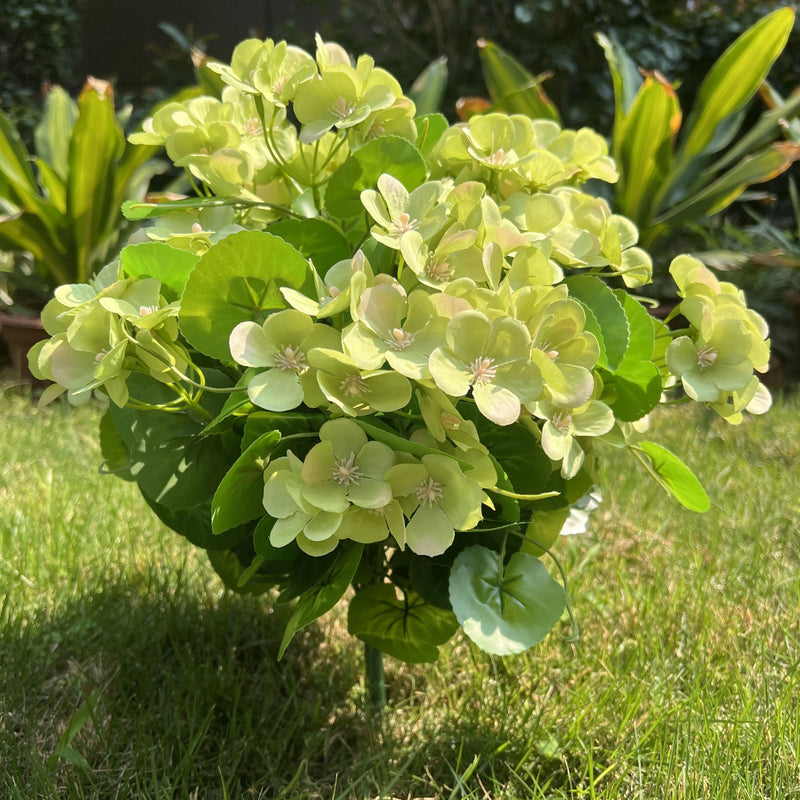 24 Stems Artificial Begonia Flowers, 16 Inch UV Resistant Silk Faux Plants for Hanging Baskets Patio Garden Decor