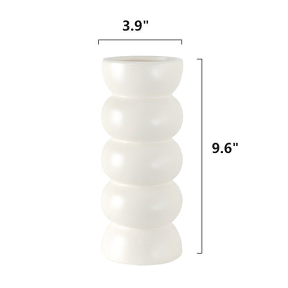 Bulk Ceramic Flower Vase Ribbing Modern Unique Home Party Decor Wholesale