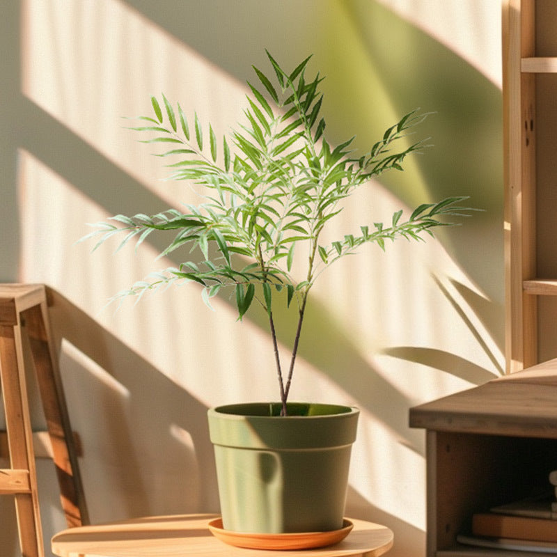 37.7 Inch Extra Long Artificial Palm Leaf Stems, Real Touch Greenery, Bulk Quantity