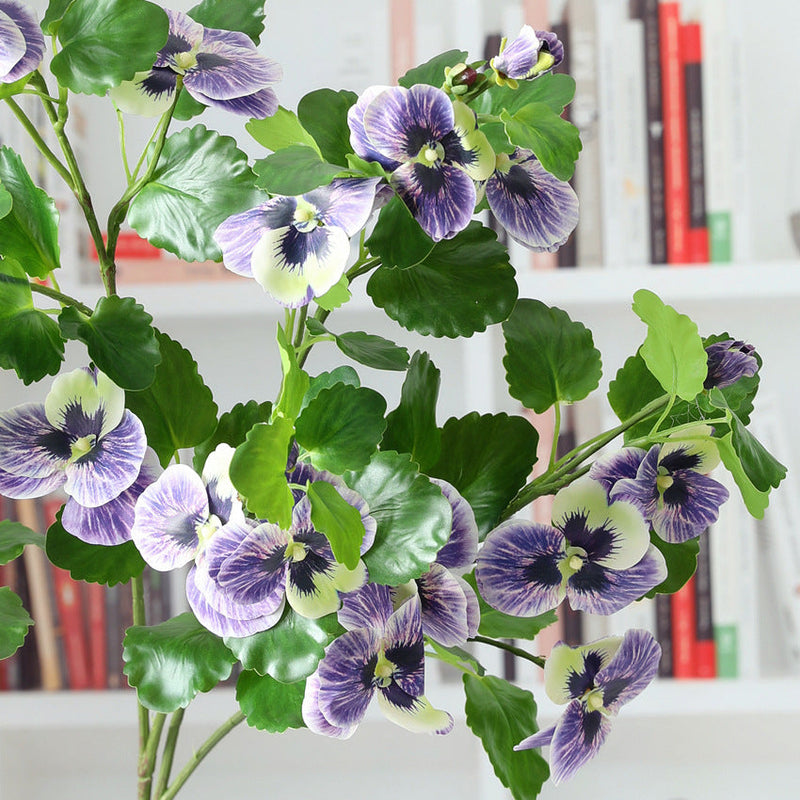 34 Inch Artificial Pansy Flowers Real Touch Stems Bulk Wholesale 34