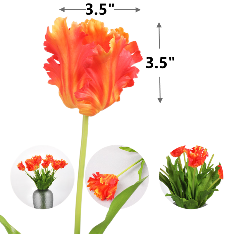 27 Inch Parrot Tulip Stems 10 Pcs Real Touch Artificial Flowers Bulk Wholesale