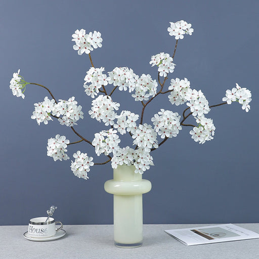 35 Inch Artificial Silk Pear Blossom Stems, 10 Pcs Extra Long Spring Flowers