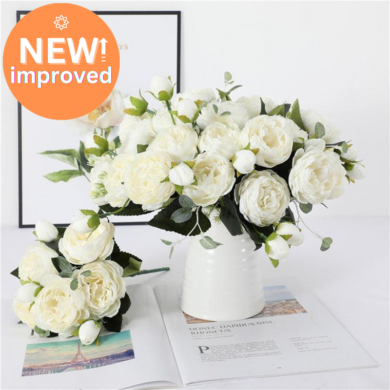 11.4 Inch Artificial Silk Peony Bush Bouquet 2025 Upgraded Flower Arrangement Wholesale