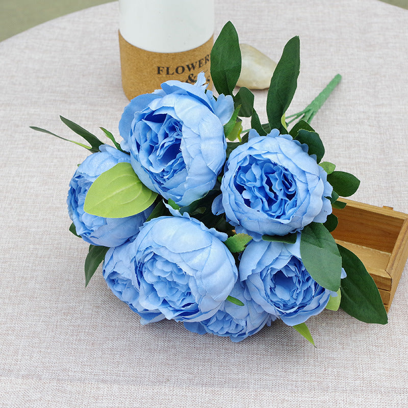 17 Inch Artificial Silk Peony Bush Bouquet 7 Heads Bulk Wholesale