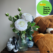 Real Touch Ranunculus Spray Stems, 6 Stems, Artificial Silk Flowers