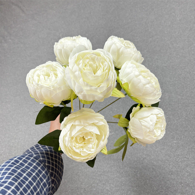17 Inch Peony Bush Bouquet 7 Stems Silk Artificial Flowers Bulk Wholesale