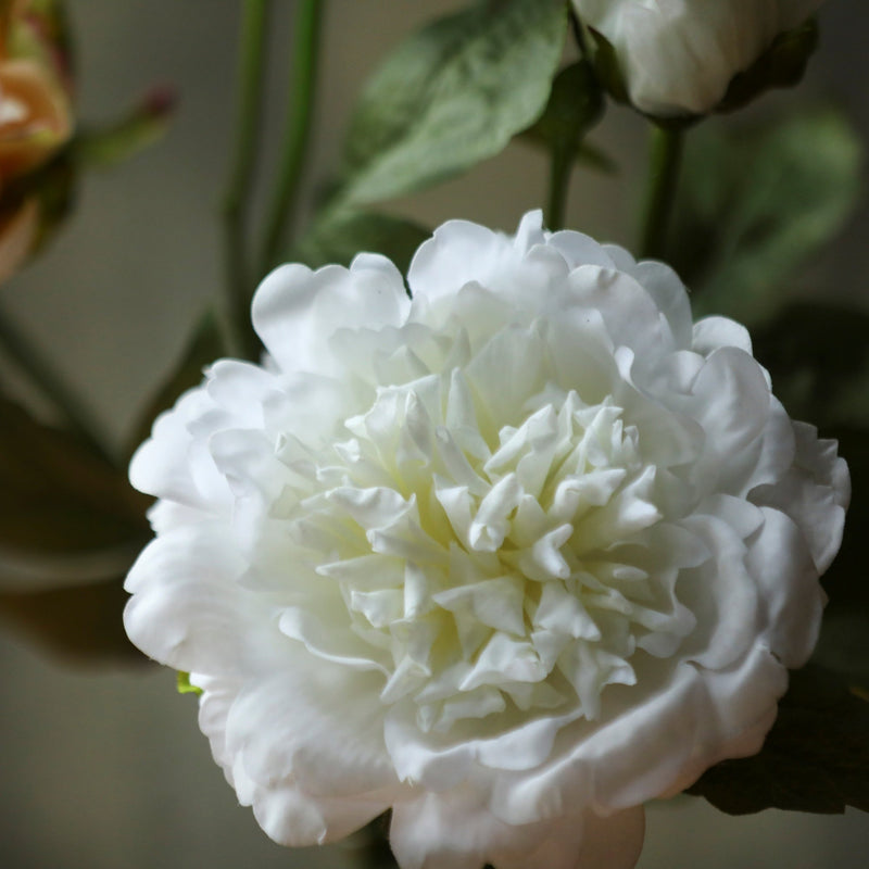Real Touch Peony Flower Stem 25.6 Inch Artificial Silk Bloom