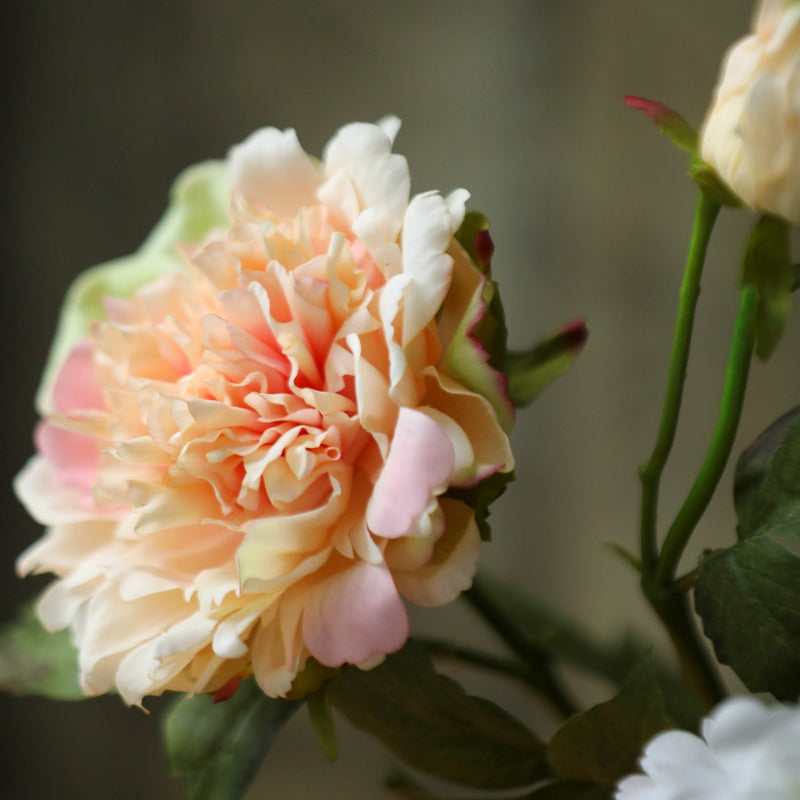Real Touch Peony Flower Stem 25.6 Inch Artificial Silk Bloom