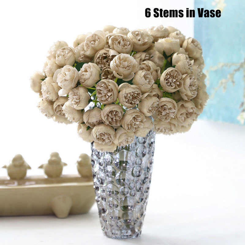 2025 Modern Romance Artificial Peony Buds Bouquet, Shiny Finish, Bulk Wedding & Home Decor