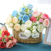 1 Bush 12 Inch Artificial Flowers Peony Wedding Bouquet - Artificialmerch