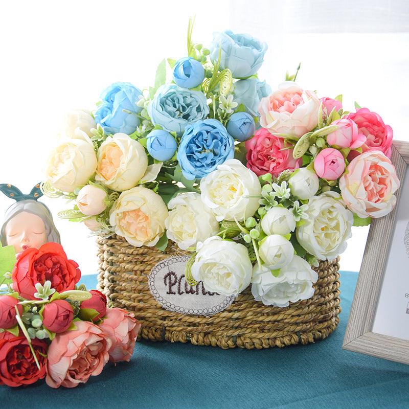 1 Bush 12 Inch Artificial Flowers Peony Wedding Bouquet - Artificialmerch
