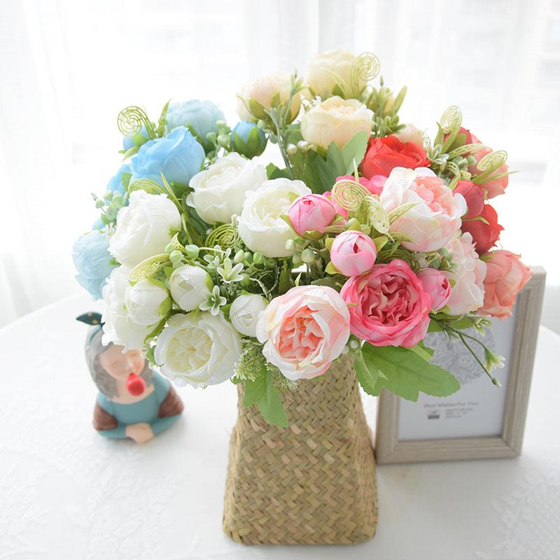 1 Bush 12 Inch Artificial Flowers Peony Wedding Bouquet - Artificialmerch