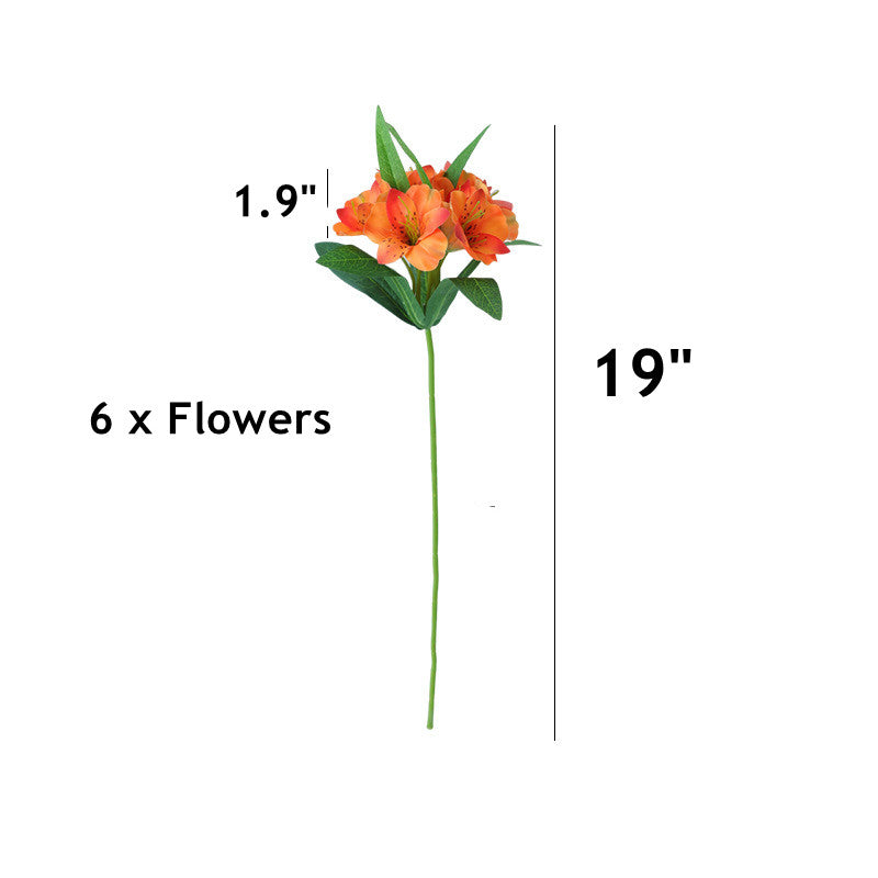 19 Inch Peruvian Lily Stems 10 Pcs Artificial Silk Flowers Bulk Pack