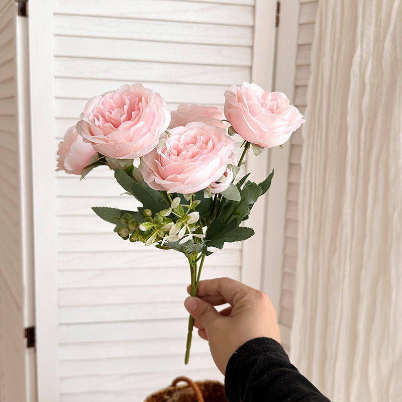 12 Inch Artificial Spring Peony Bush Bouquet, Bulk Quantity, Silk Flowers