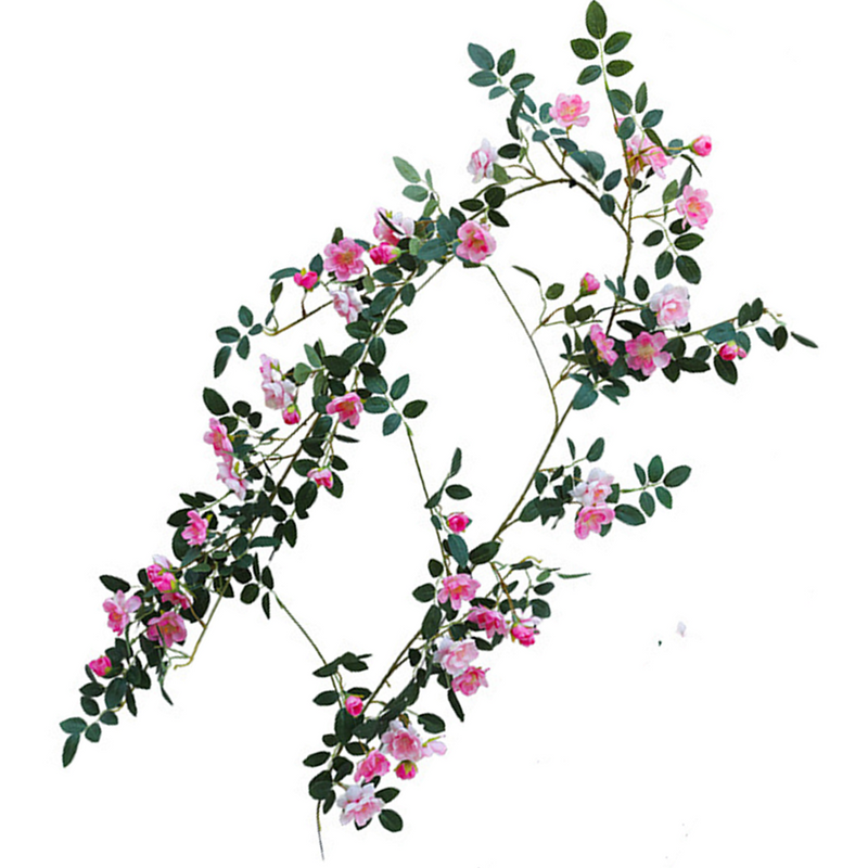 6 Ft Artificial Begonia Flower Garland UV Resistant Outdoor Garden Decor