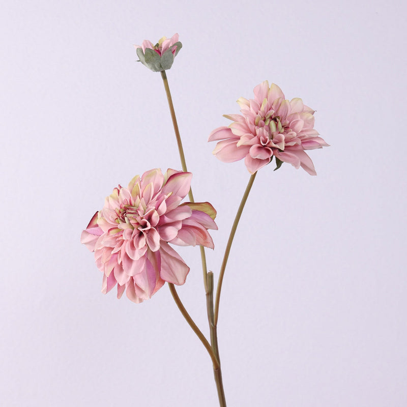 26.7 Inch Retro Dahlia Spray Branch 1 Pc Artificial Silk Flower Stem