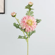 24 Inch Real Touch Dahlia Artificial Silk Flower Stem for Wedding and Home Decor