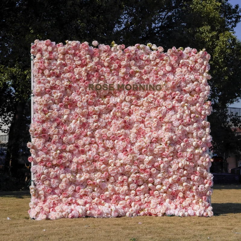 5D Fabric Floral Wall Panels Bulk Set, Customizable Luxury Artificial Flowers for Event Decor
