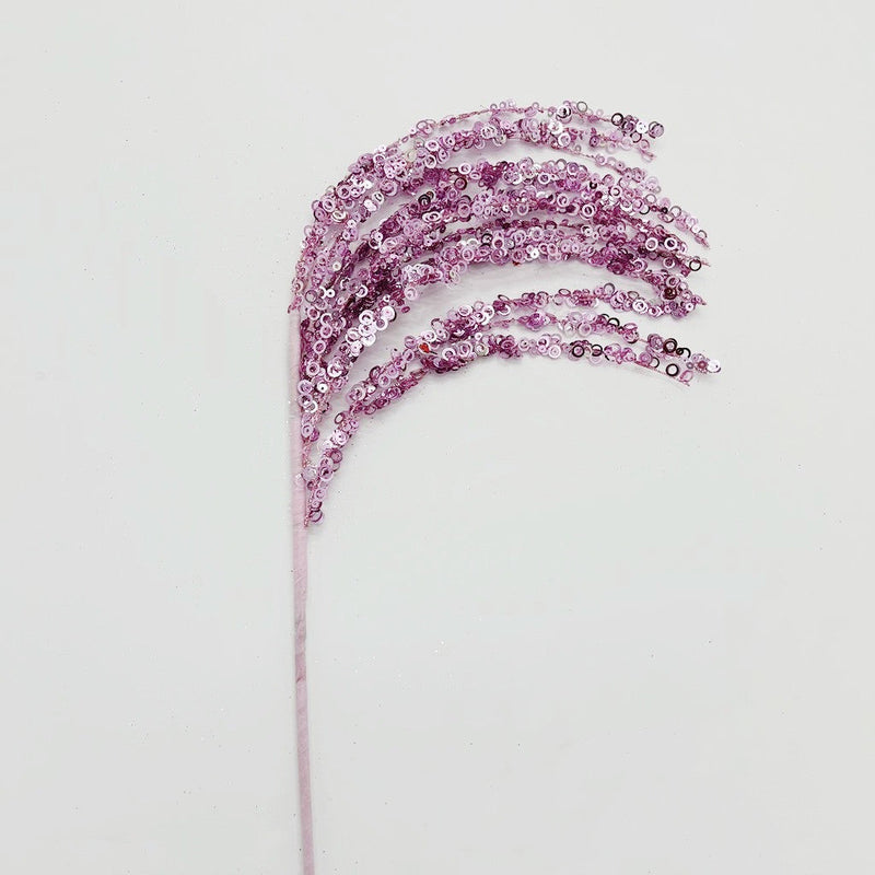 Glitter Christmas Tree Picks and Sprays, 12 Inch Artificial Branches with Sequins, 10 Pcs Bulk Ornaments