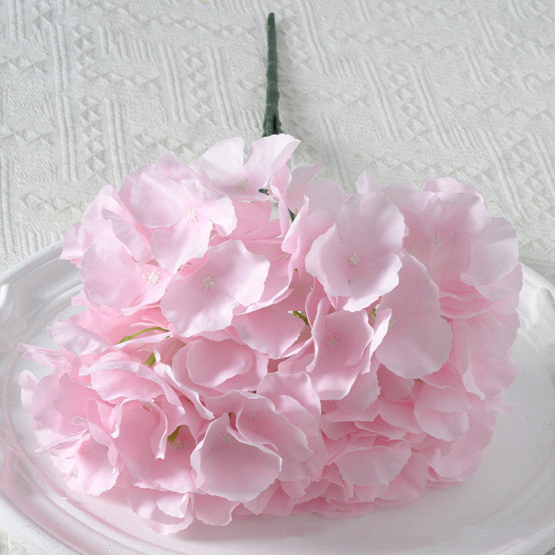 17.7 Inch Faux Silk Hydrangea Bush Bouquet Bulk Wholesale Artificial Flowers