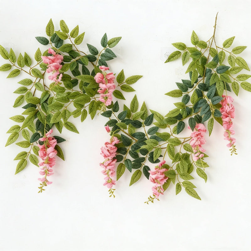 2026 UV Resistant Artificial Wisteria Stems & Hanging Vines, Bulk Wedding Patio Garden Decor