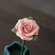 Porcelain Rose Flower Stems 10 Pcs Ceramic Craft Floral Decoration Bulk