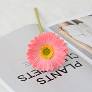 11.8 Inch Artificial Gerbera Daisy Stems, 6 Pcs Real Touch PU Flowers with Bendable Stems for Wedding Bouquets and Home Decor