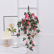 35 Inch Artificial Hanging Begonia Bushy Rattan Plant for Home Garden Wedding Arch Decorations Bulk