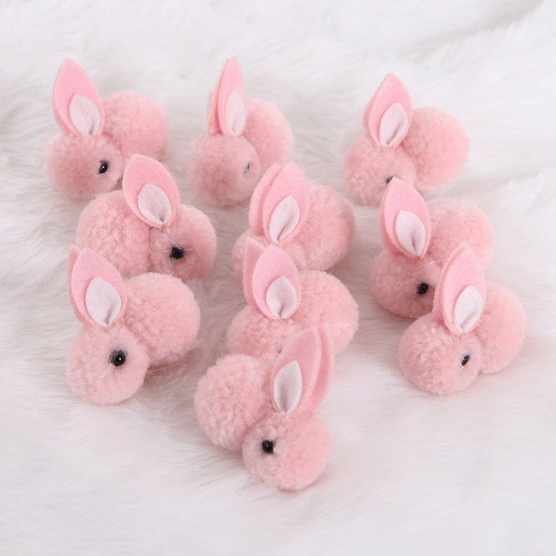 10 Pcs Artificial Rabbit Ornaments for Easter Holiday Decorations Bulk Set