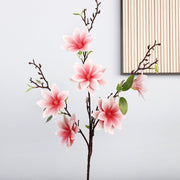 34 Inch Faux Magnolia Branch Spray – Artificial Magnolia Flower Stem, Bulk Spring Floral Arrangement