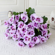 2 Pcs Artificial Pansy Bush Flowers UV Resistant for Outdoors, Bulk Wholesale