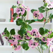 34 Inch Artificial Pansy Flowers Real Touch Stems Bulk Wholesale 34