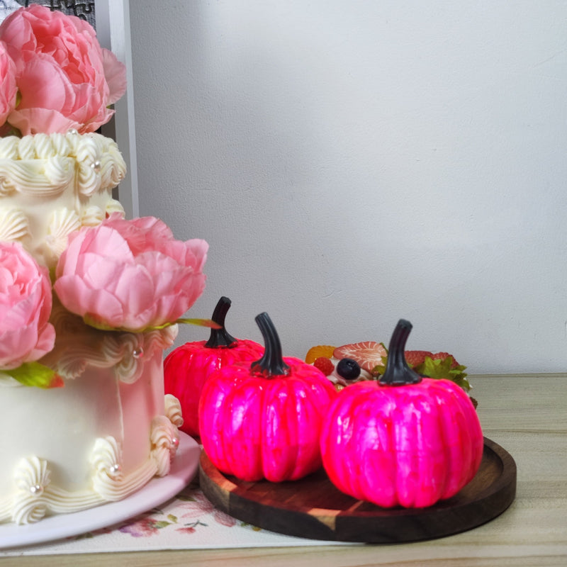 3 Pcs Handmade Foam Pumpkins Glow in Dark Pumpkin Decor Centerpiece