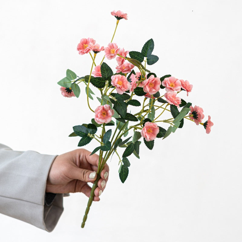 14 Inch Artificial Silk Rosa Bush Flowers 10 Pcs Bulk Wholesale