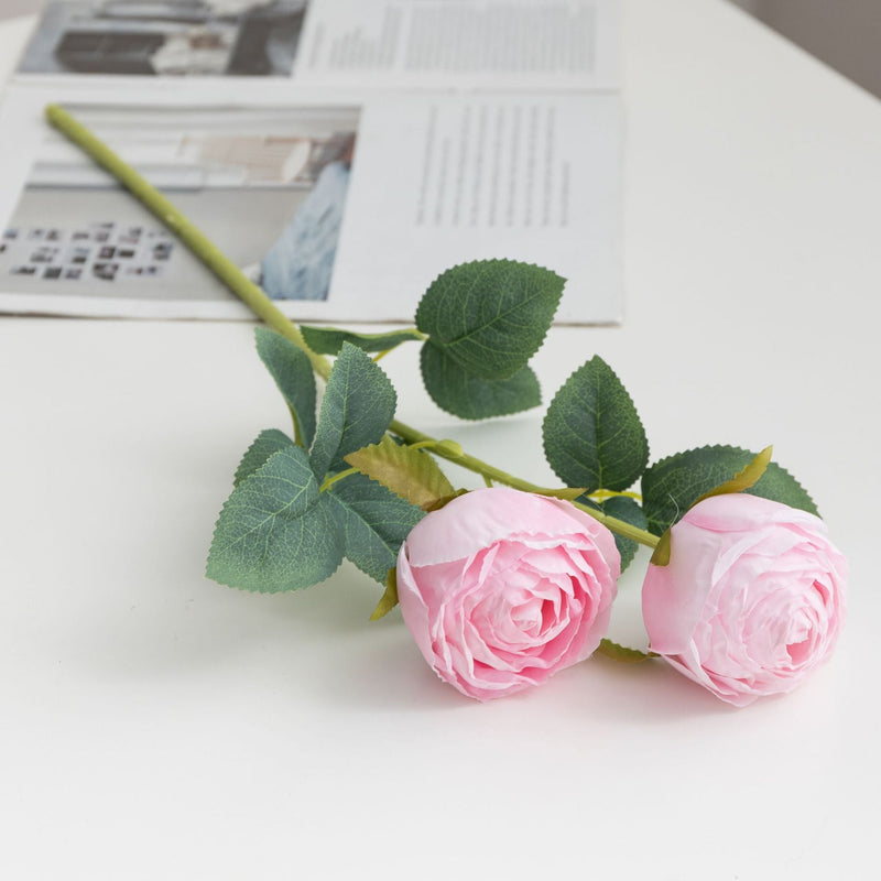 20 Inch Artificial Silk Peony Spray Branch Stems, 10 Pcs Bulk Pack