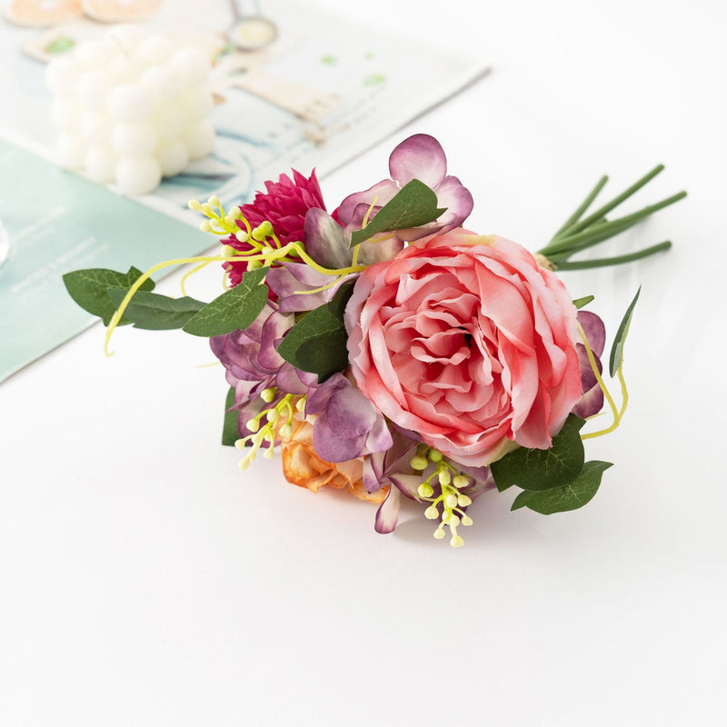 12 Inch Small Artificial Peony Stems Bundle, 12 Pcs Silk Flowers for Wedding Crafts Table Arrangements