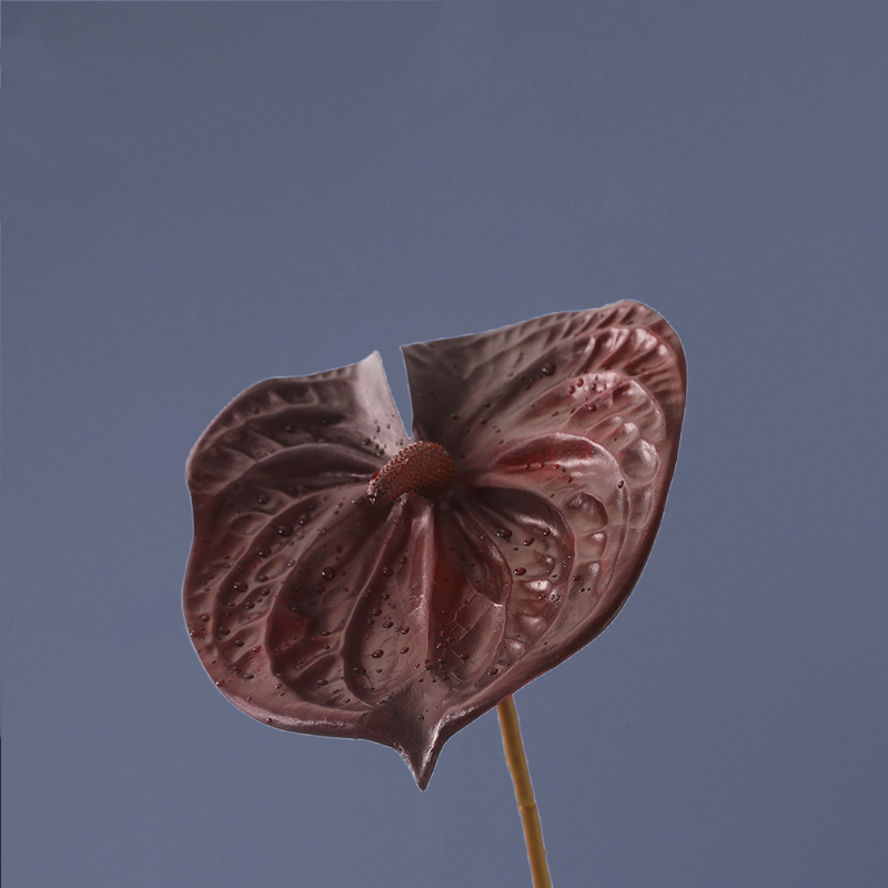 27 Inch Anthurium Stem Artificial Tropical Flower UV Resistant Bulk 10 Pcs