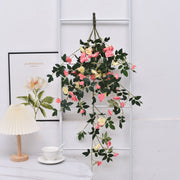 35 Inch Artificial Hanging Begonia Bushy Rattan Plant for Home Garden Wedding Arch Decorations Bulk